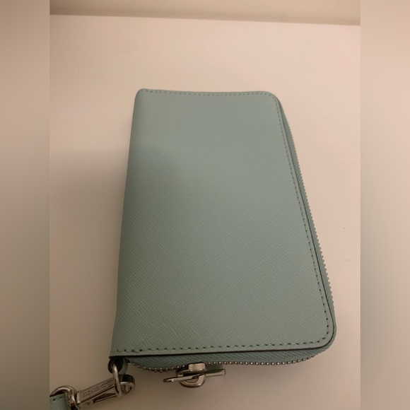 MICHAEL MICHAEL KORS Leather Smartphone Wallet Wristlet -Mint Green-NWT - Picture 4 of 13